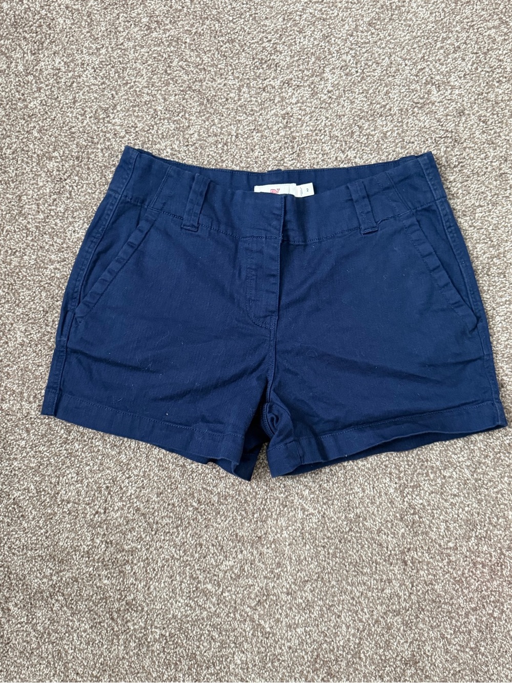 Vineyard Vines Navy Cotton Blend Women's Shorts